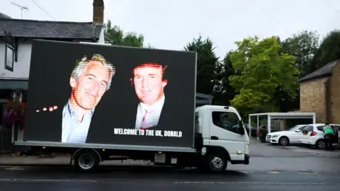 Several Arrests Made After Trump and Jeffrey Epstein Pictures Displayed on Royal Castle